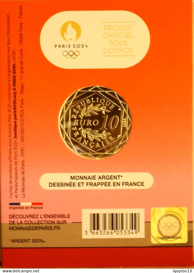 PARIS 2024 - LA CATHEDRALE DE STRASBOURG - Pièce Colorisée De 10 Euros En Argent 333/1000 - Diam. : 31mm - N° 04/18 - France