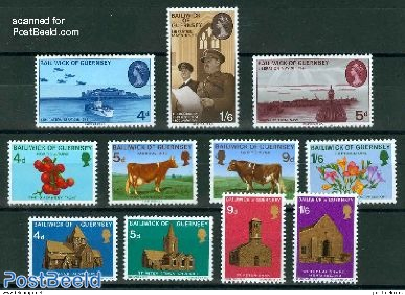 Guernsey 1970 Yearset 1970, Complete, 11v, Mint NH, Various - Yearsets (by Country) - Sin Clasificación