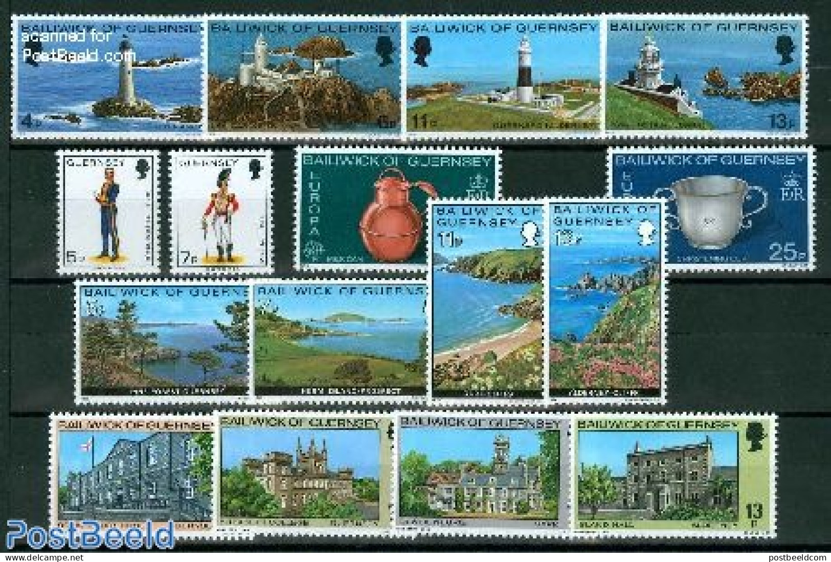 Guernsey 1976 Yearset 1976, Complete, 16v, Mint NH, Various - Yearsets (by Country) - Sin Clasificación