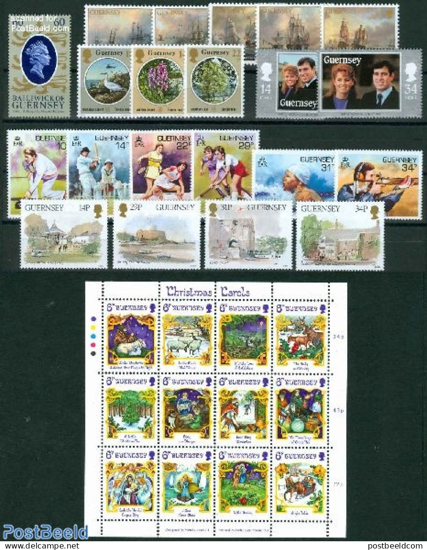 Guernsey 1986 Yearset 1986, Complete, 33v, Mint NH, Various - Yearsets (by Country) - Sin Clasificación
