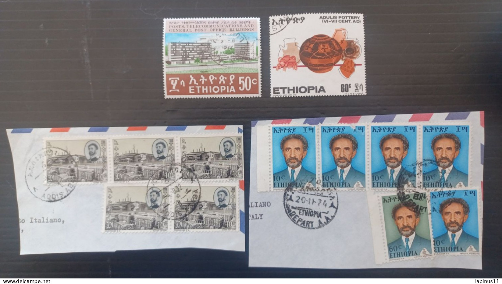 ETIOPIA STOCK LOT MIX OBLITERE MNH FRAGMANT 2 SCANNERS - Etiopía