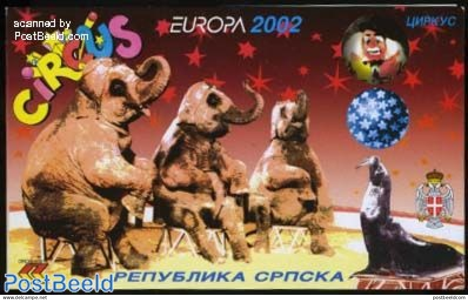 Bosnia Herzegovina - Serbian Adm. 2002 Europa, Circus Booklet, Mint NH, Nature - Performance Art - Elephants - Horses .. - Zirkus