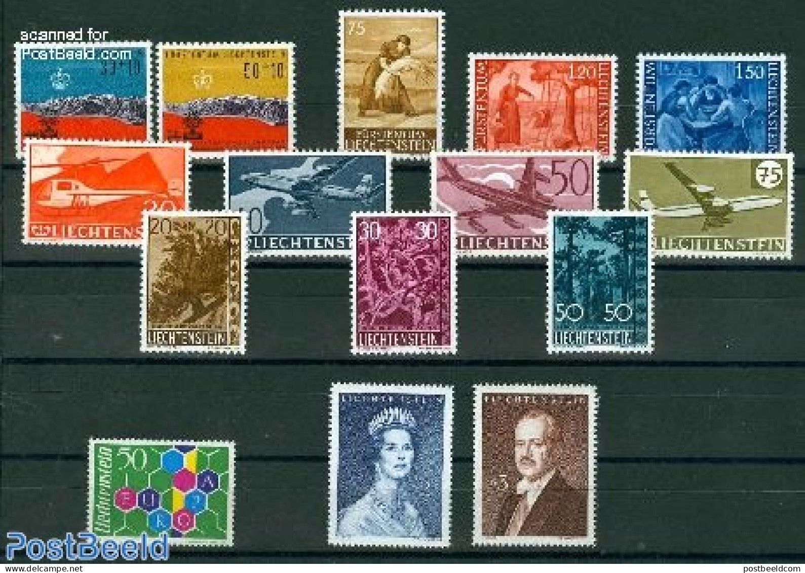 Liechtenstein 1960 Yearset 1960, Complete, 15v, Mint NH, Various - Yearsets (by Country) - Neufs