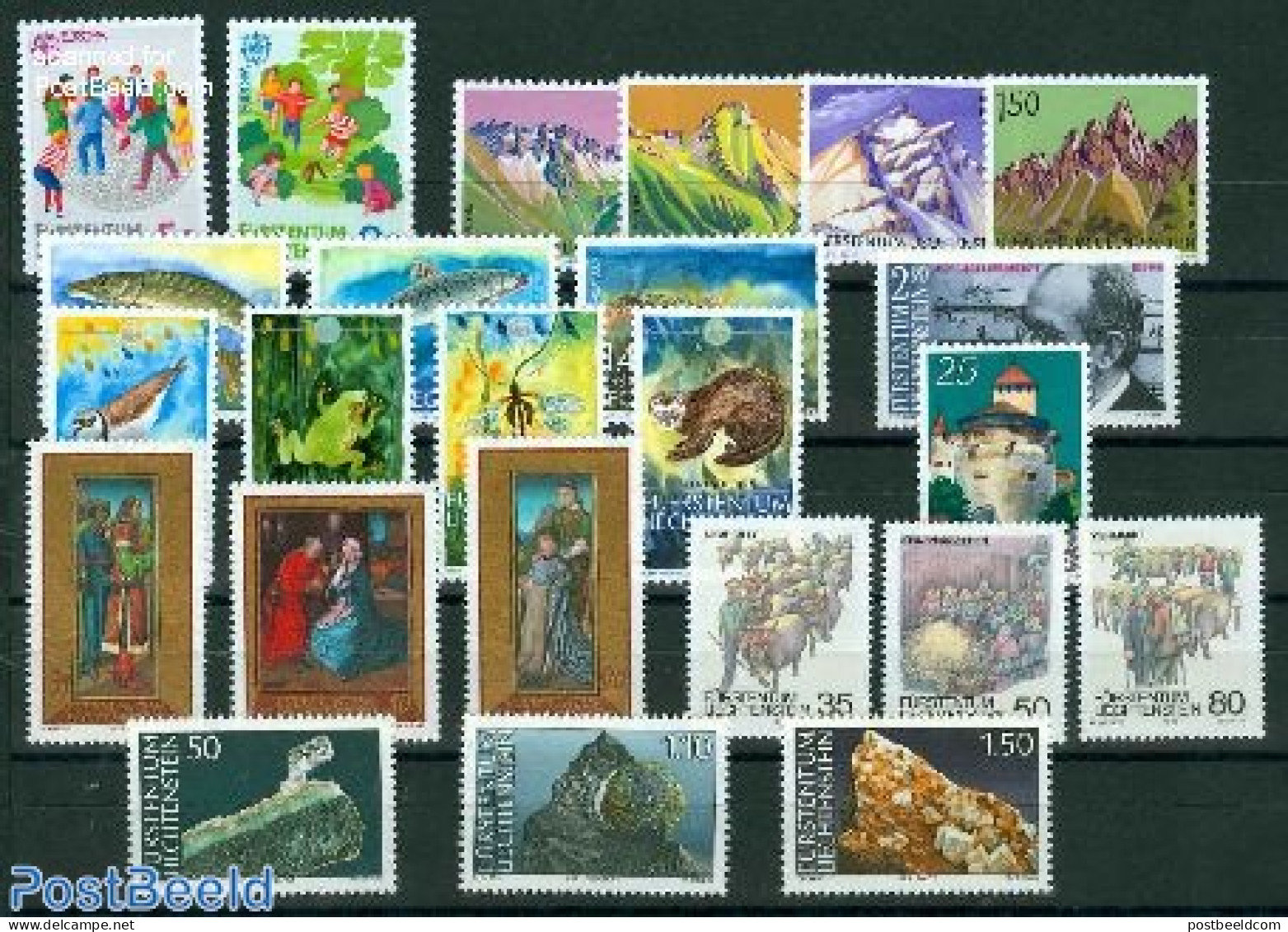 Liechtenstein 1989 Yearset 1989, Complete, 24v, Mint NH, Various - Yearsets (by Country) - Unused Stamps