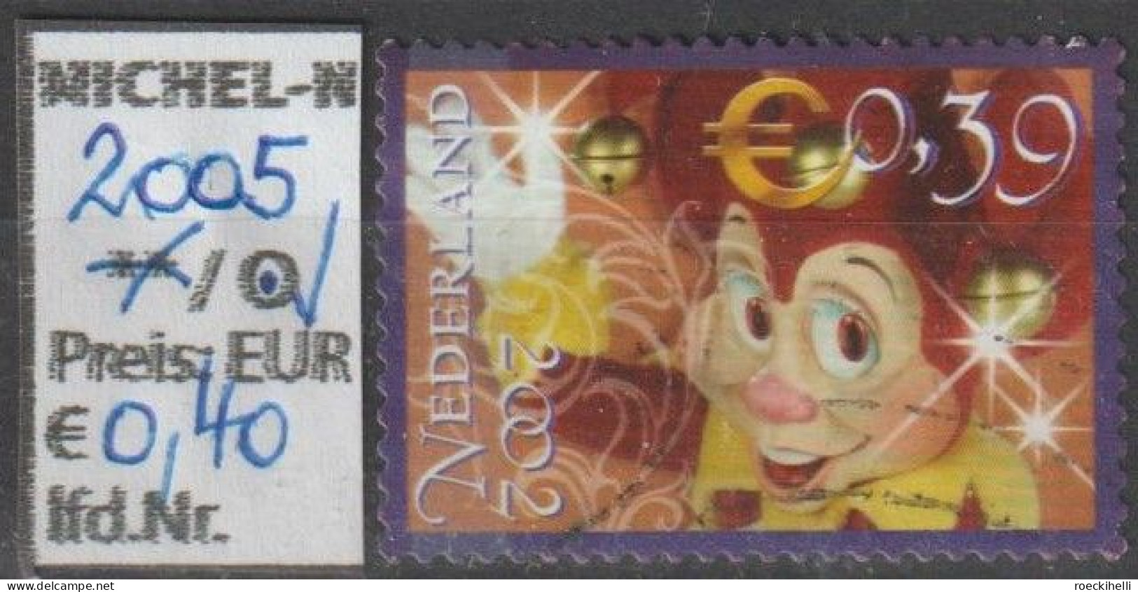 2002 - NIEDERLANDE - SM "50 J. Freizeitpark Efteling" 0,39 € Mehrf. - S.Scan  (2005o Nl) - Gebraucht