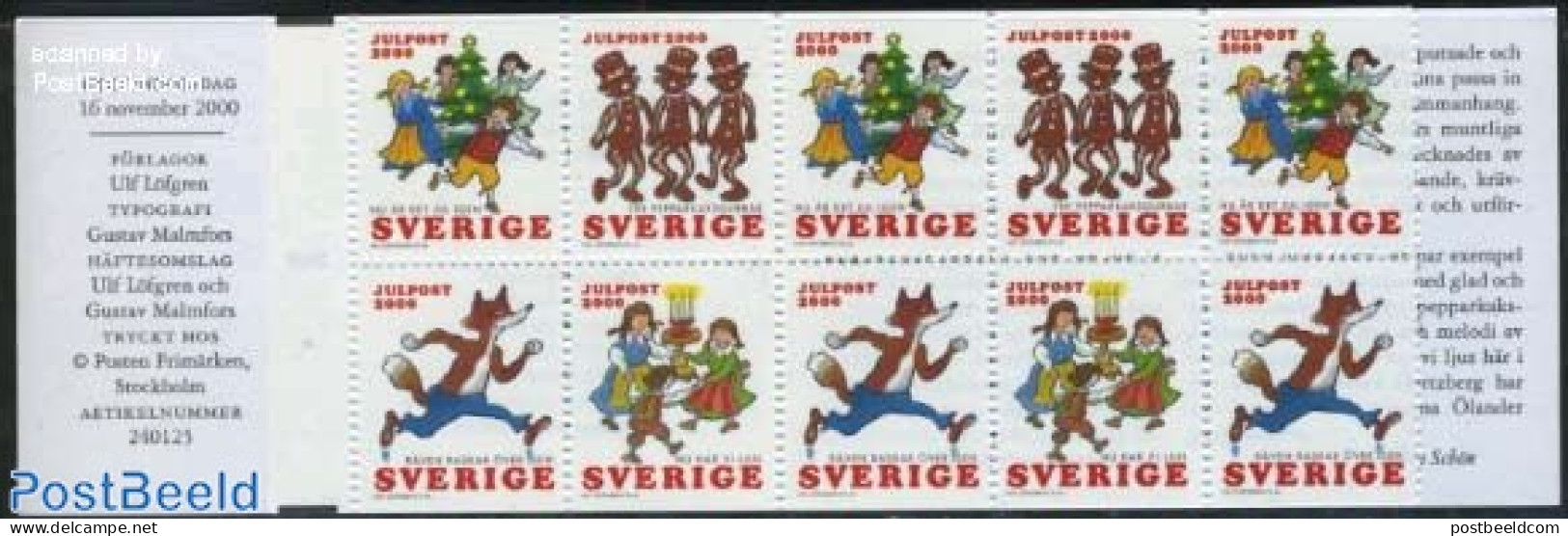 Sweden 2000 Christmas Booklet, Mint NH, Religion - Christmas - Stamp Booklets - Ongebruikt