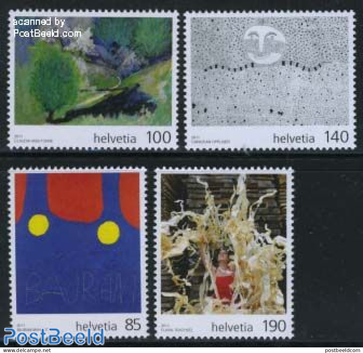 Switzerland 2011 Art From Artists With A Handicap 4v, Mint NH, Health - Disabled Persons - Art - Modern Art (1850-pres.. - Unused Stamps