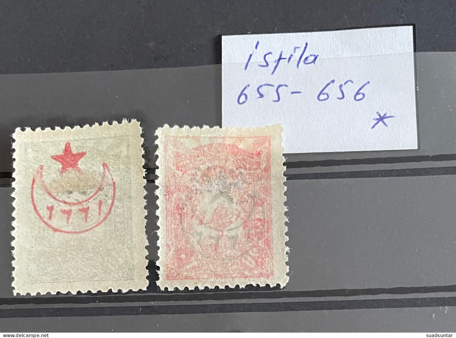 1916 5 Star Overprinted Stamps MH Isfila 655-656 High Values - Ongebruikt