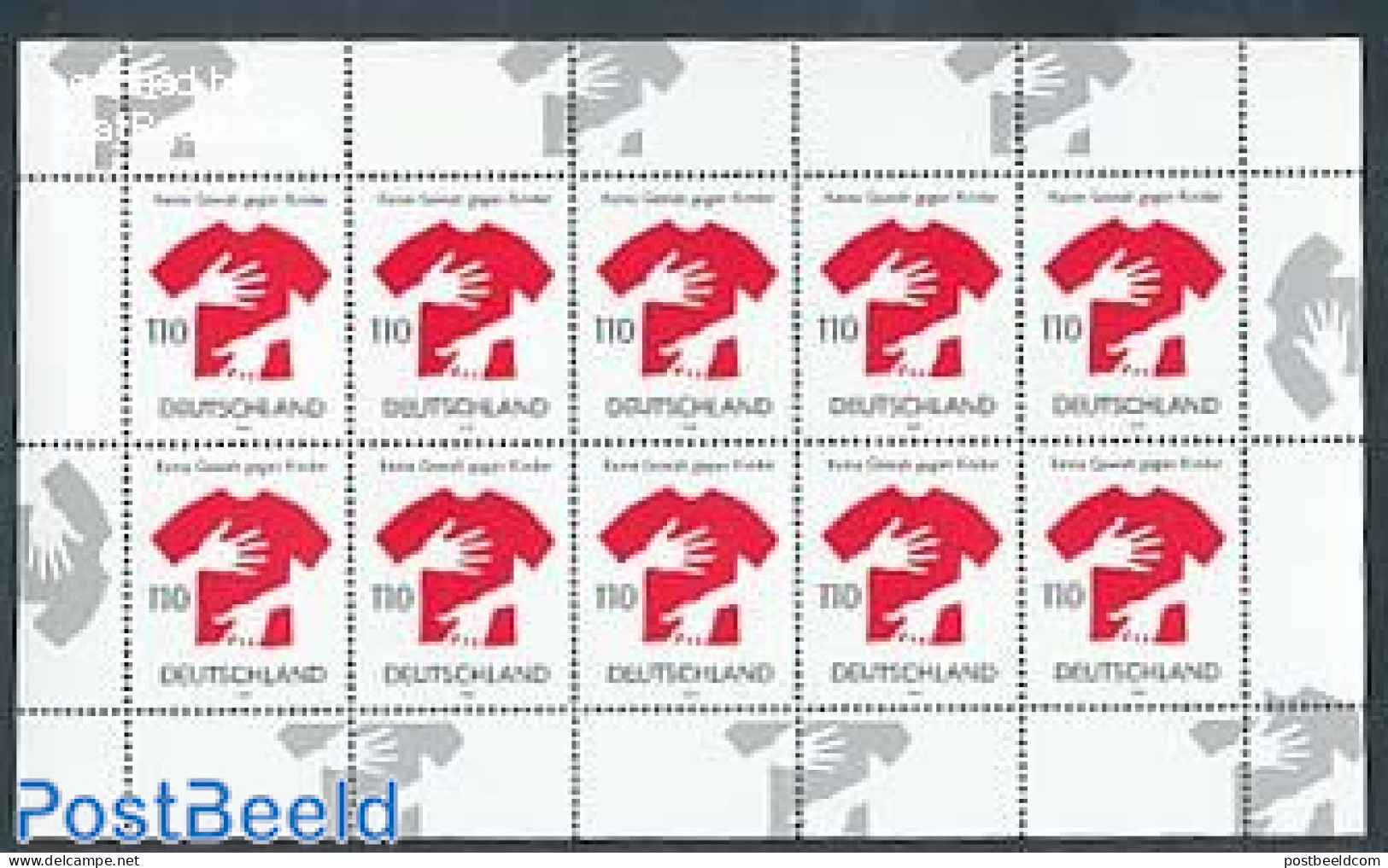 Germany, Federal Republic 1998 No Violence To Children M/s, Mint NH - Unused Stamps