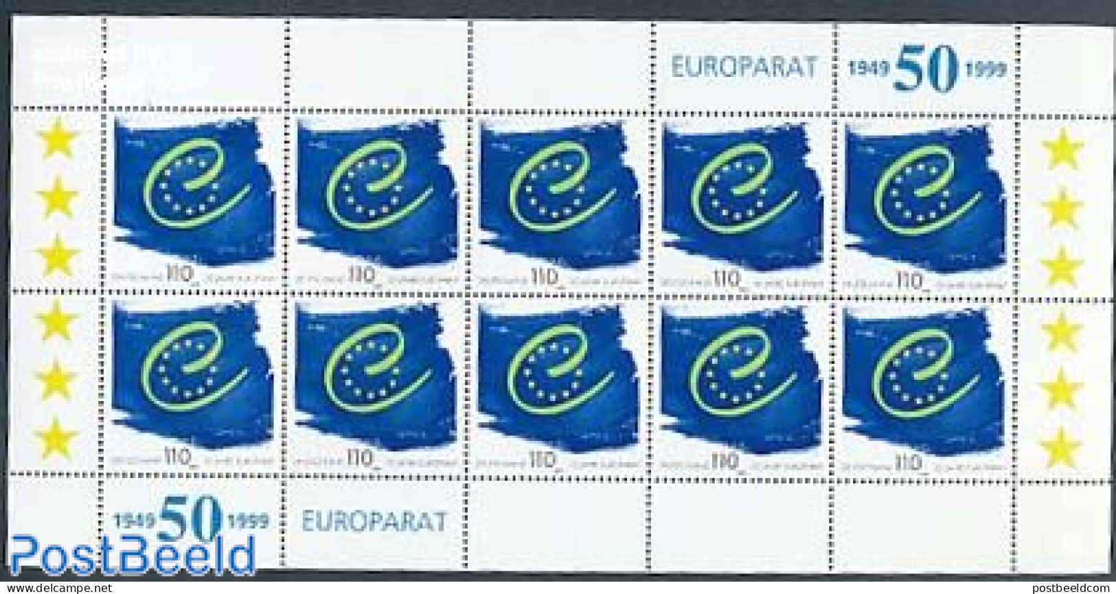 Germany, Federal Republic 1999 European Council M/s, Mint NH, History - Europa Hang-on Issues - Ongebruikt