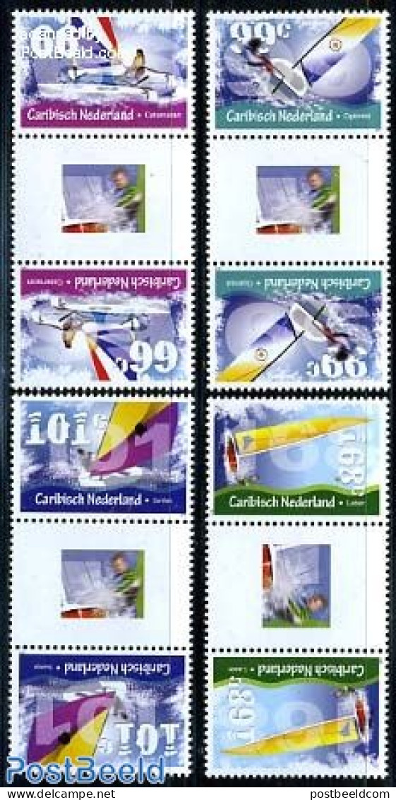 Dutch Caribbean 2012 Sailboats 4v, Gutter Pairs, Mint NH, Sport - Transport - Sailing - Sport (other And Mixed) - Ship.. - Sailing