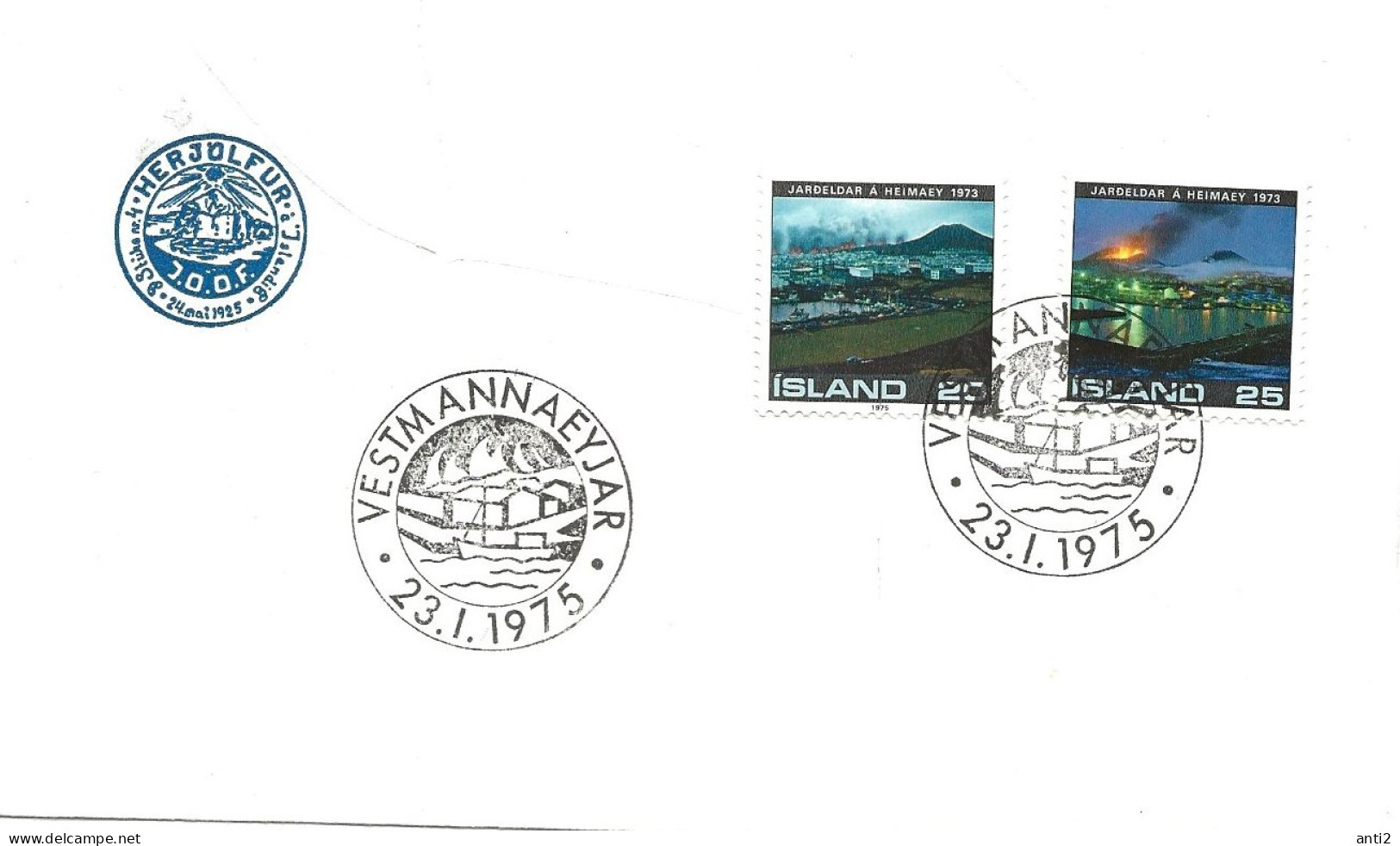 Island Iceland  1979 . Europe: Important Personalities, Authors Jón Sveinsson, Gunnar Gunnarsson  Mi 552-553 FDC - Covers & Documents