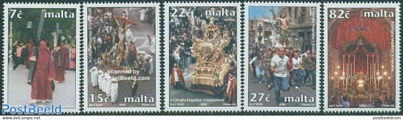 Malta 2006 Holy Week 5v, Mint NH, Religion - Religion - Malte