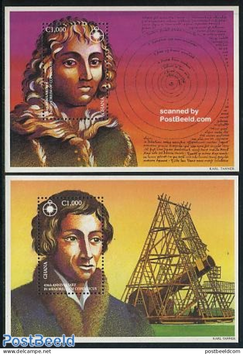 Ghana 1994 Copernicus 2 S/s, Mint NH, Science - Astronomy - Astrología
