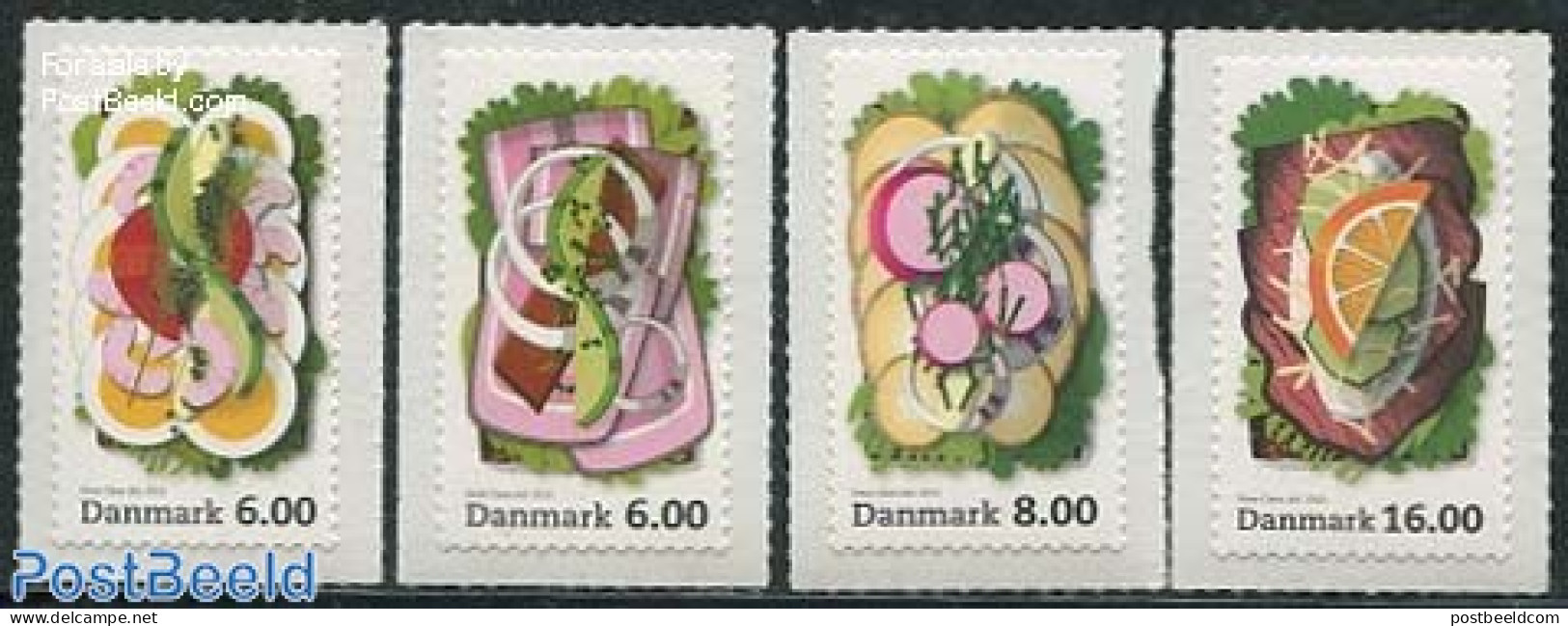 Denmark 2012 Bread 4v S-a, Mint NH, Health - Bread & Baking - Food & Drink - Unused Stamps