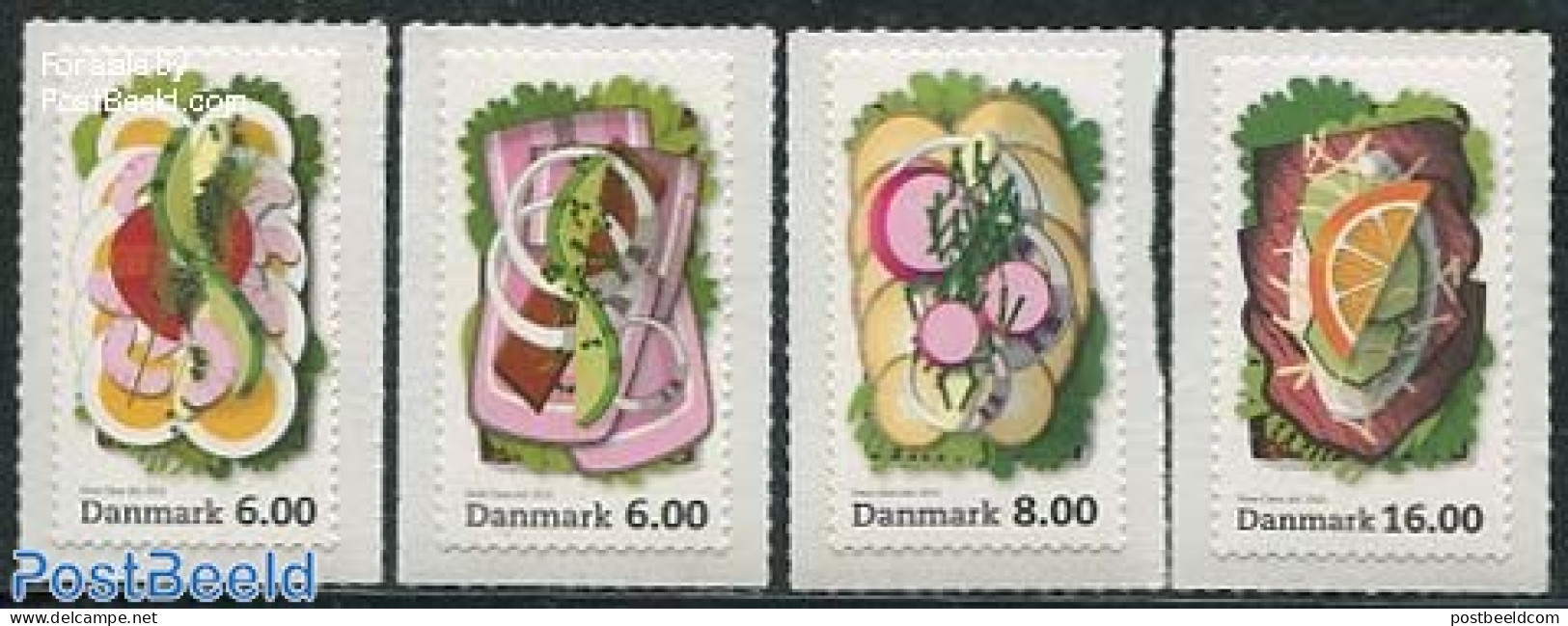 Denmark 2012 Bread 4v S-a, Mint NH, Health - Bread & Baking - Food & Drink - Neufs