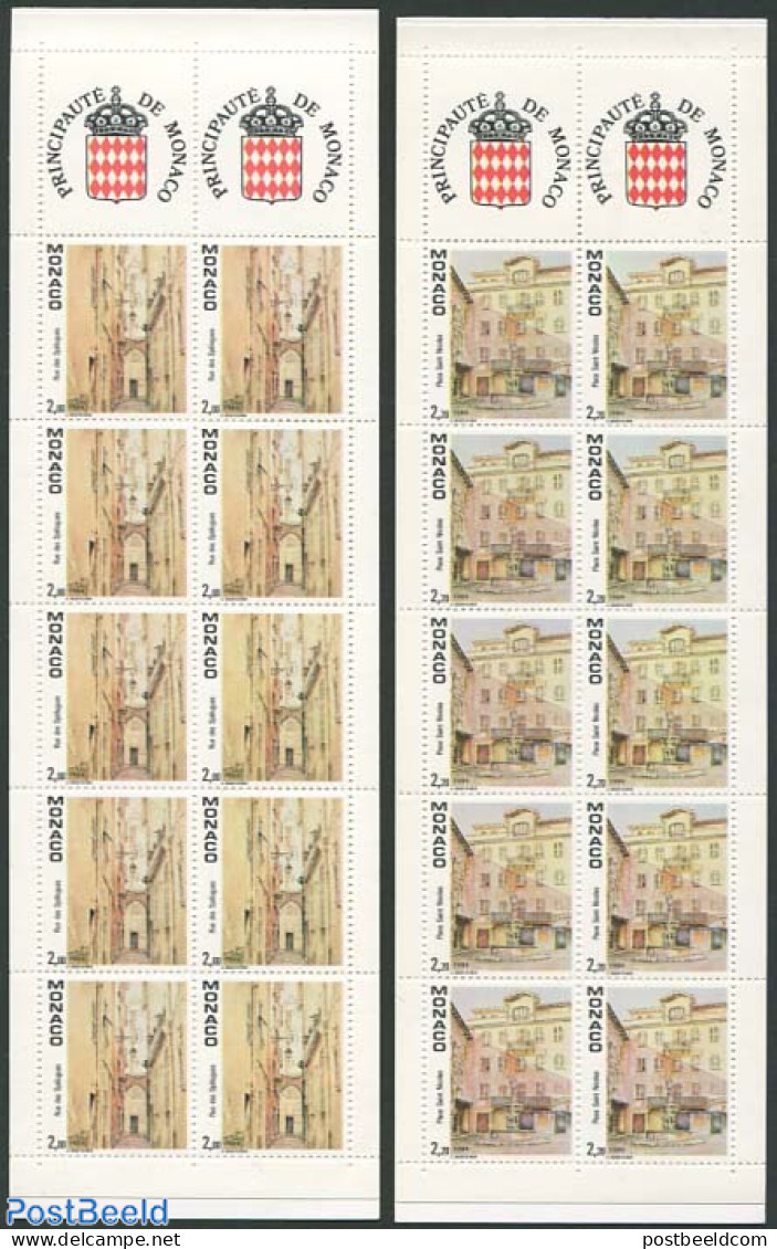 Monaco 1989 City Views 2 Booklets, Mint NH, Stamp Booklets - Unused Stamps