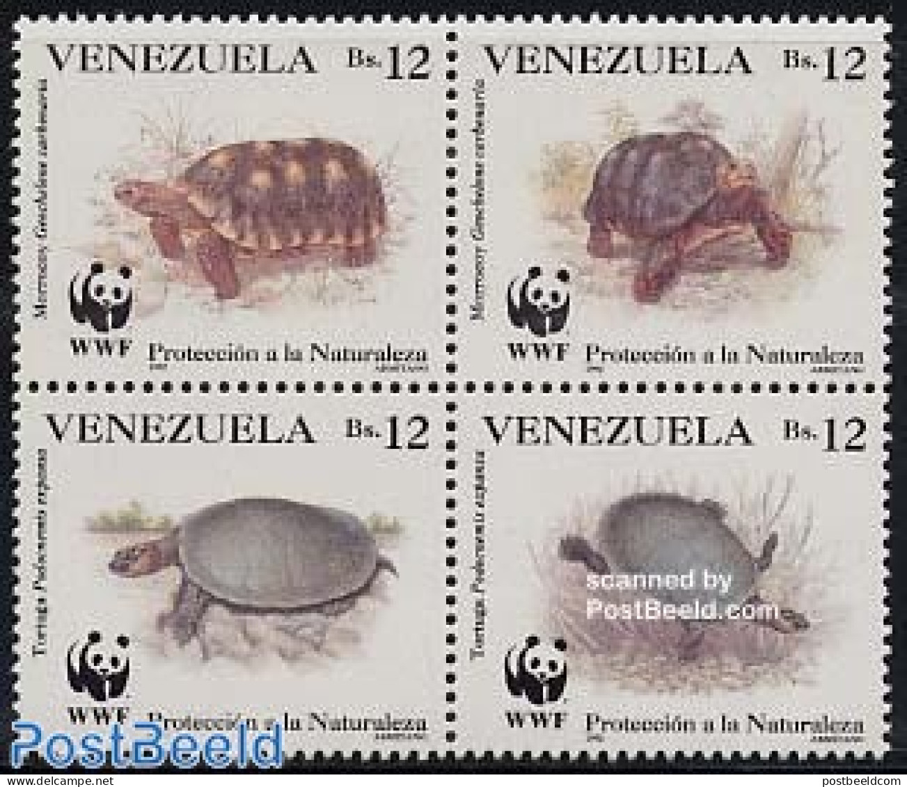 Venezuela 1992 WWF, Turtles 4v [+], Mint NH, Nature - Turtles - World Wildlife Fund (WWF) - Venezuela