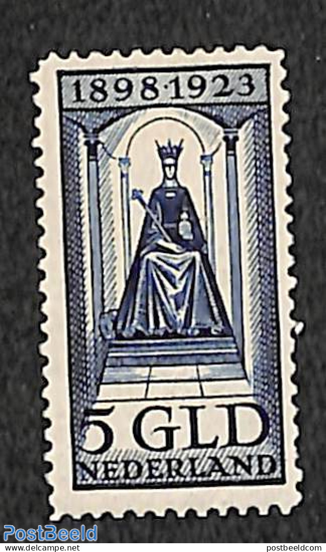 Netherlands 1923 5gld, Stamp Out Of Set, Unused (hinged), History - Kings & Queens (Royalty) - Nuovi