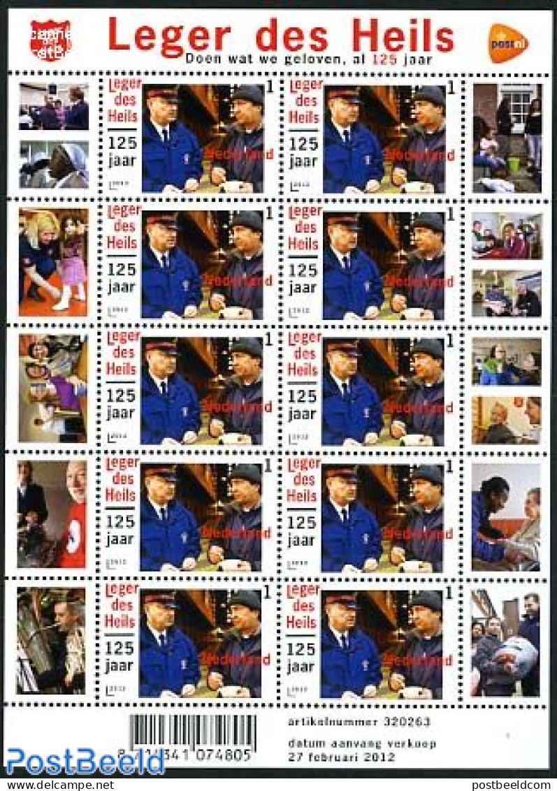Netherlands 2012 Salvation Army M/s, Mint NH, Various - Salvation Army - Unused Stamps