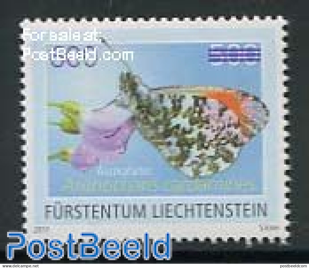 Liechtenstein 2012 Butterfly, Overprinted 1v, Mint NH, Nature - Butterflies - Ungebraucht