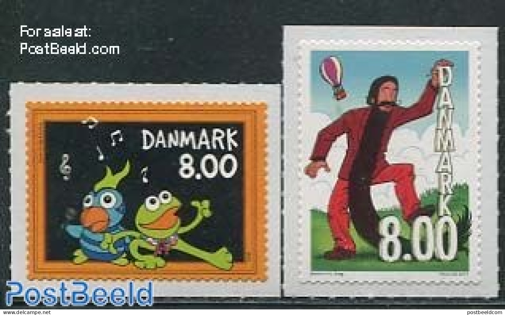 Denmark 2013 Childrens Television 2v S-a, Mint NH, Transport - Balloons - Art - Children's Books Illustrations - Nuovi