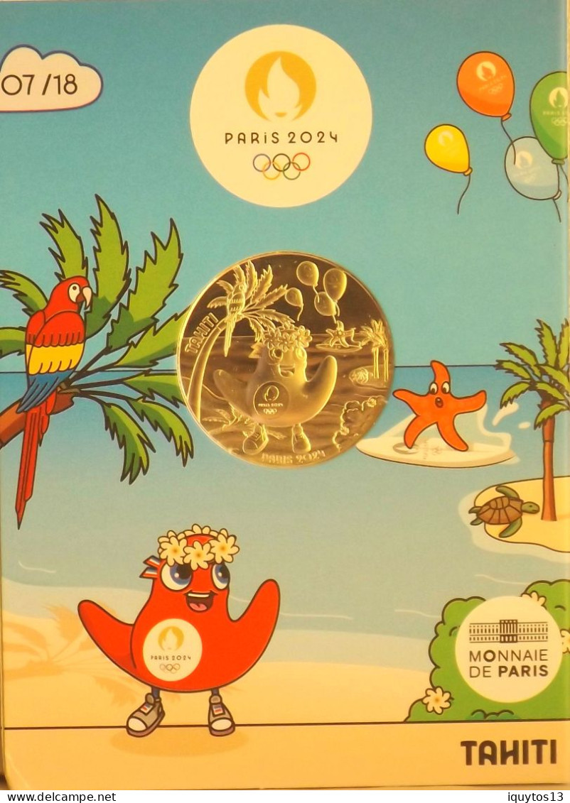 PARIS 2024 - TAHITI - Pièce De 10 Euros En Argent 333/1000 - Diam. : 31mm - N° 07/18 - SUPERBE - France