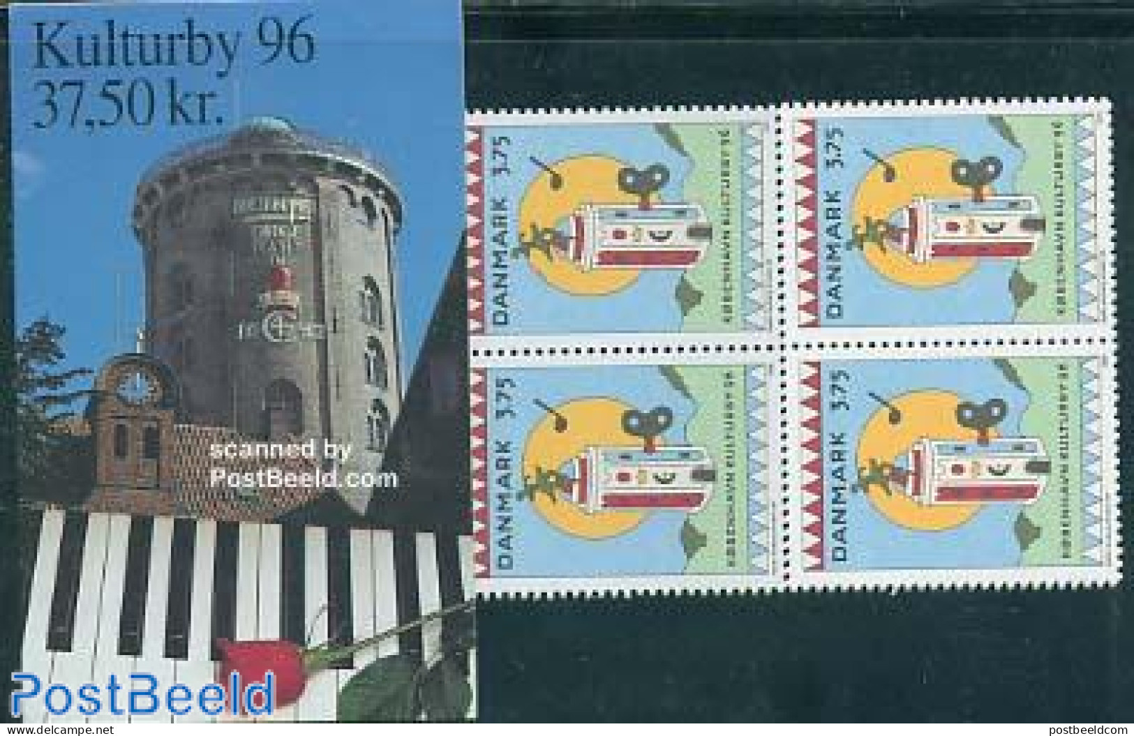 Denmark 1996 Copenhagen European Cultural Capital Booklet, Mint NH, History - Europa Hang-on Issues - Stamp Booklets - Unused Stamps