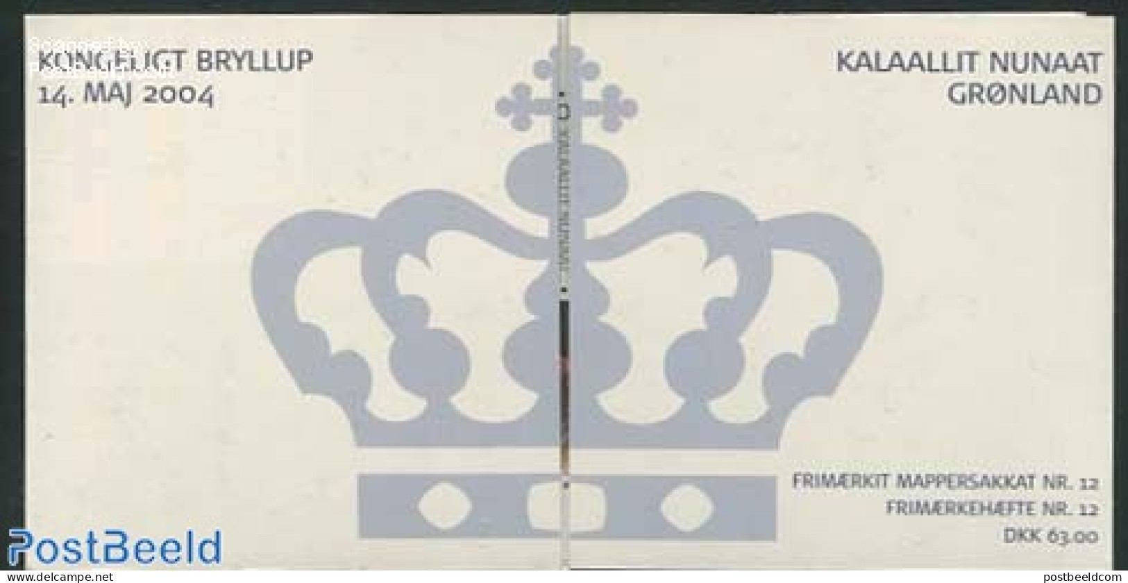 Greenland 2004 Royal Wedding Booklet, Mint NH, History - Kings & Queens (Royalty) - Stamp Booklets - Nuovi