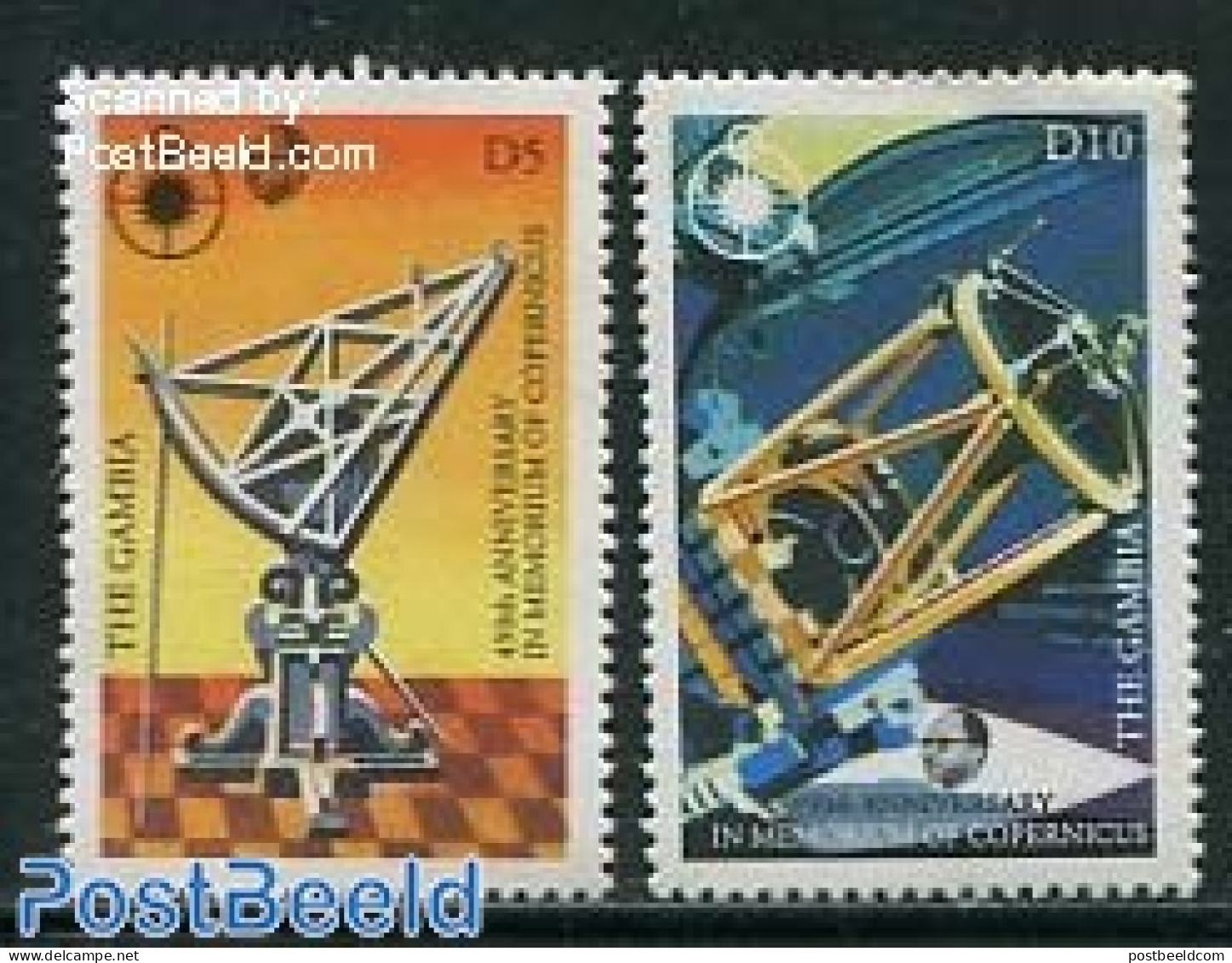 Gambia 1993 Copernicus 2v, Mint NH, Science - Astronomy - Weights & Measures - Astrologie