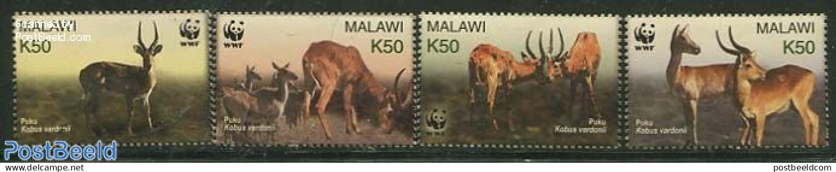 Malawi 2003 WWF, Puku 4v, Mint NH, Nature - Animals (others & Mixed) - World Wildlife Fund (WWF) - Malawi (1964-...)