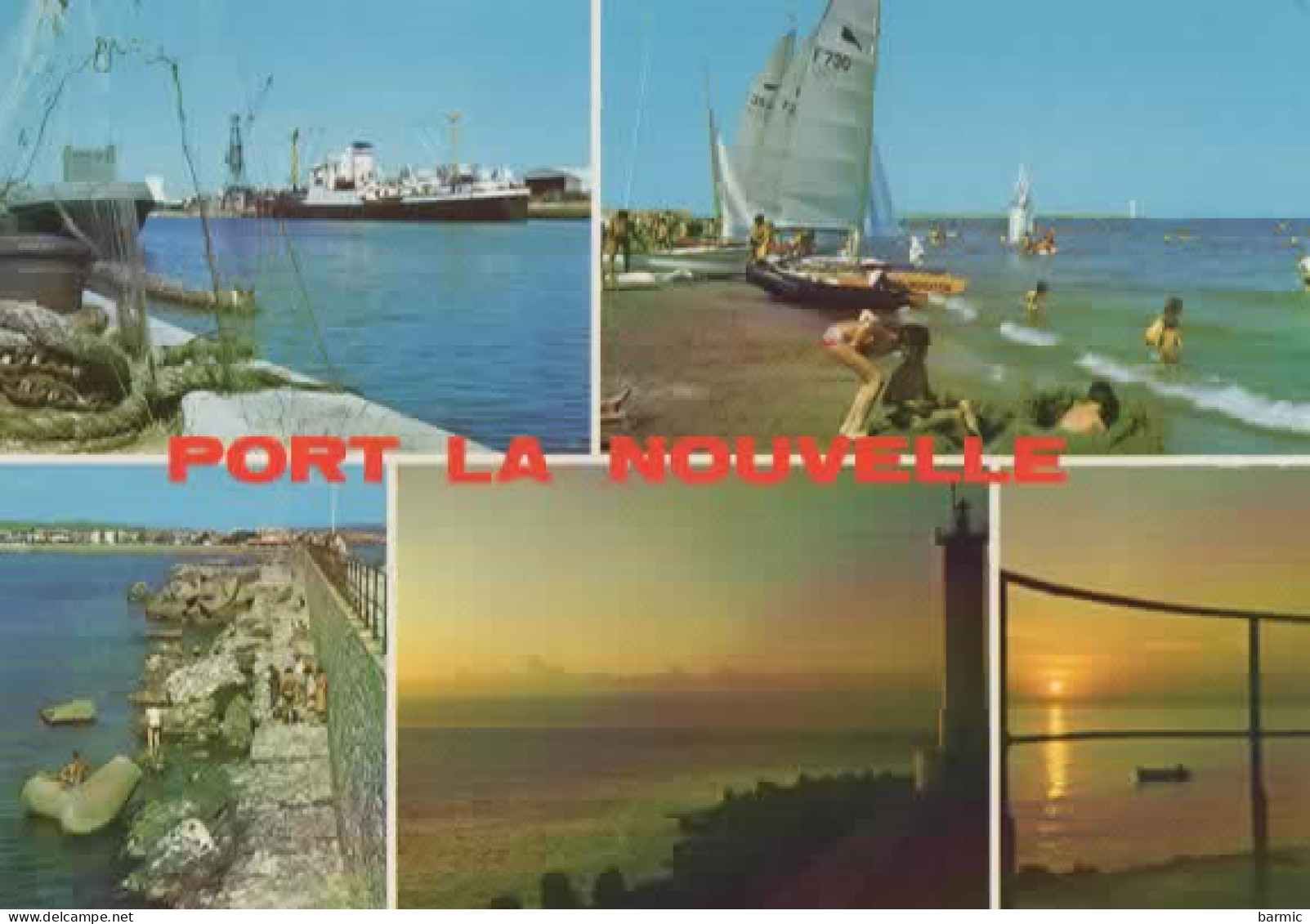 PORT LA NOUVELLE, MULTIVUE, LE PORT, LA PLAGE, LA JETEE, LE PHARE COULEUR REF 15464 - Port La Nouvelle
