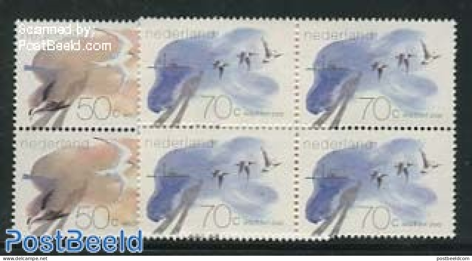 Netherlands 1982 Nature, Wadden 2V, Blocks Of 4 [+], Mint NH, Nature - Birds - Environment - Geese - Nuevos