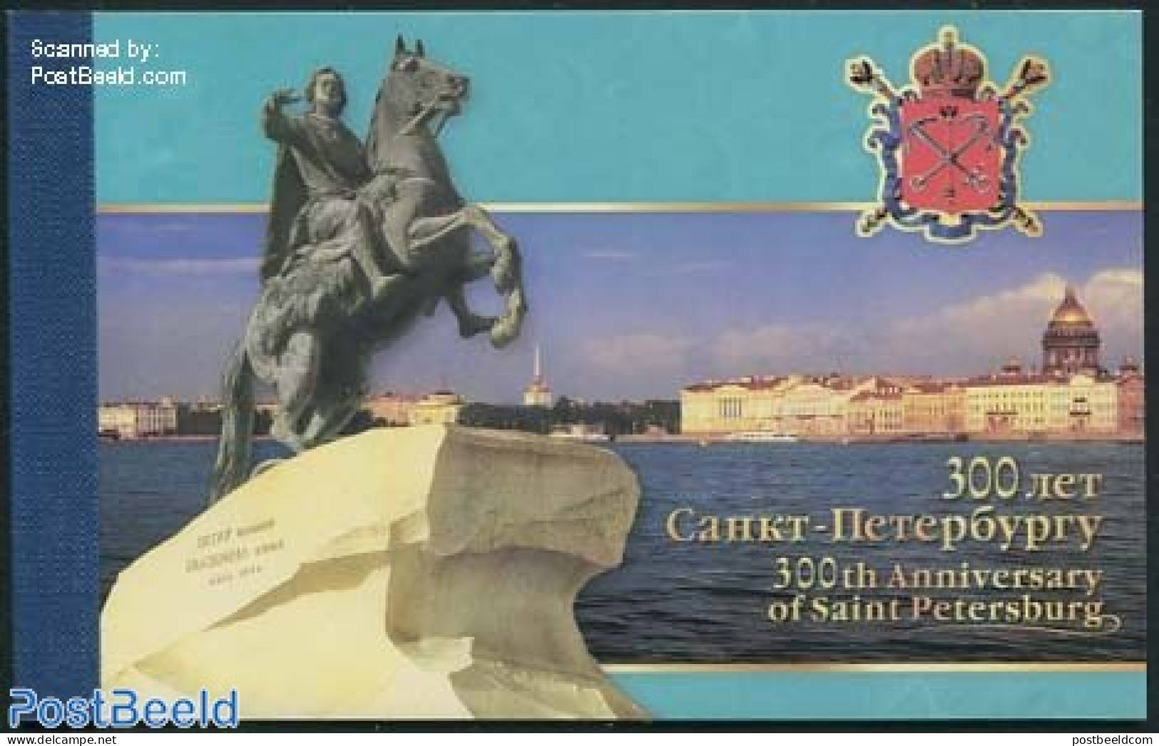 Russia 2002 Saint Petersburg Booklet (+gold), Mint NH, Religion - Churches, Temples, Mosques, Synagogues - Stamp Bookl.. - Eglises Et Cathédrales