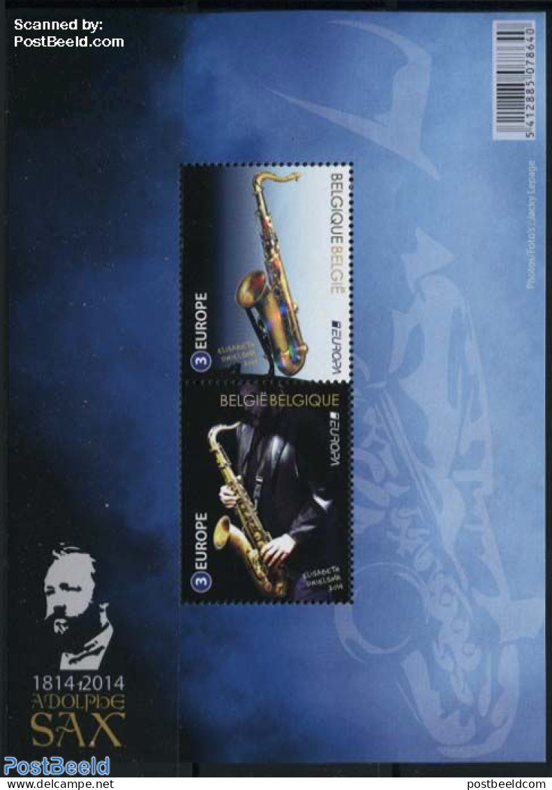 Belgium 2014 Europa, Sax S/s, Mint NH, History - Performance Art - Europa (cept) - Music - Musical Instruments - Ungebraucht