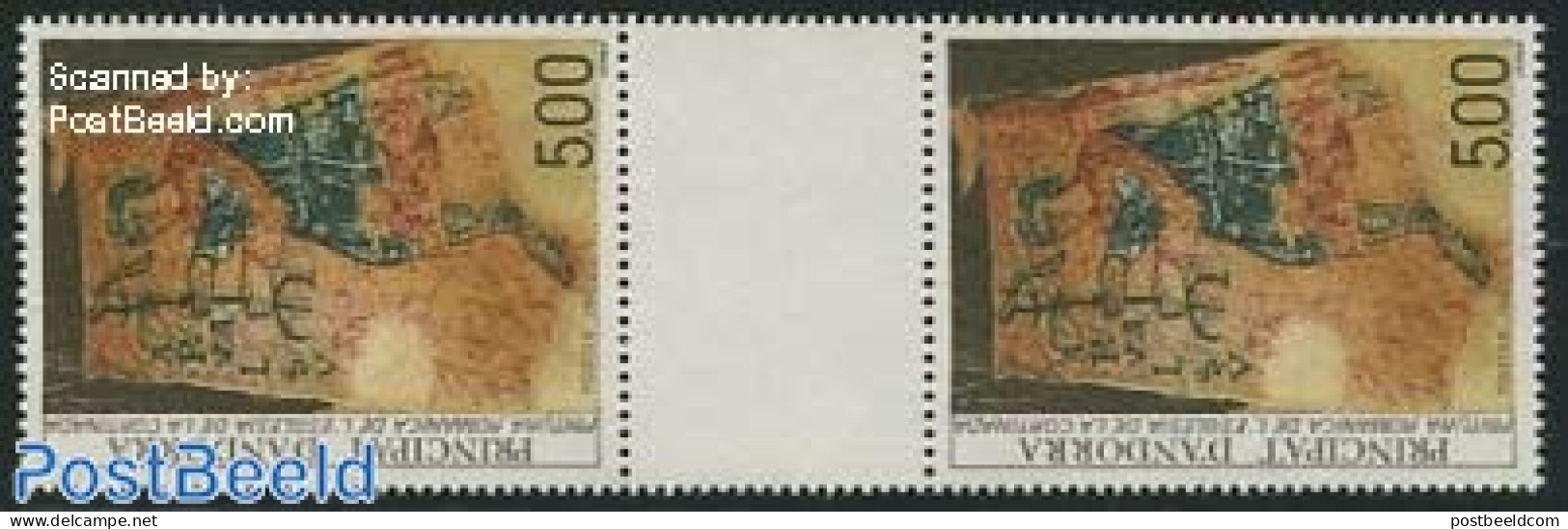 Andorra, French Post 1987 Religious Art 1v, Gutterpair, Mint NH, Religion - Religion - Unused Stamps