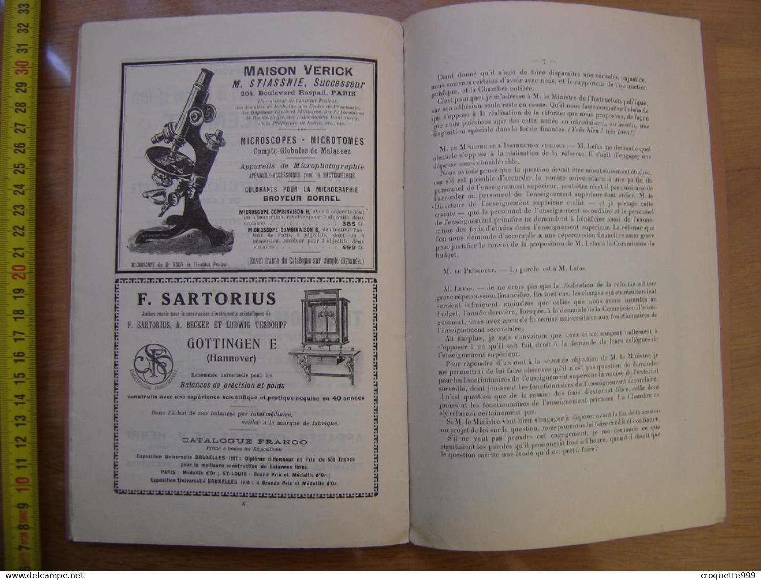 1911 Bulletin L'ECHO Des LABORATOIRES Publicites Jules Richard Microscope - Material Und Zubehör