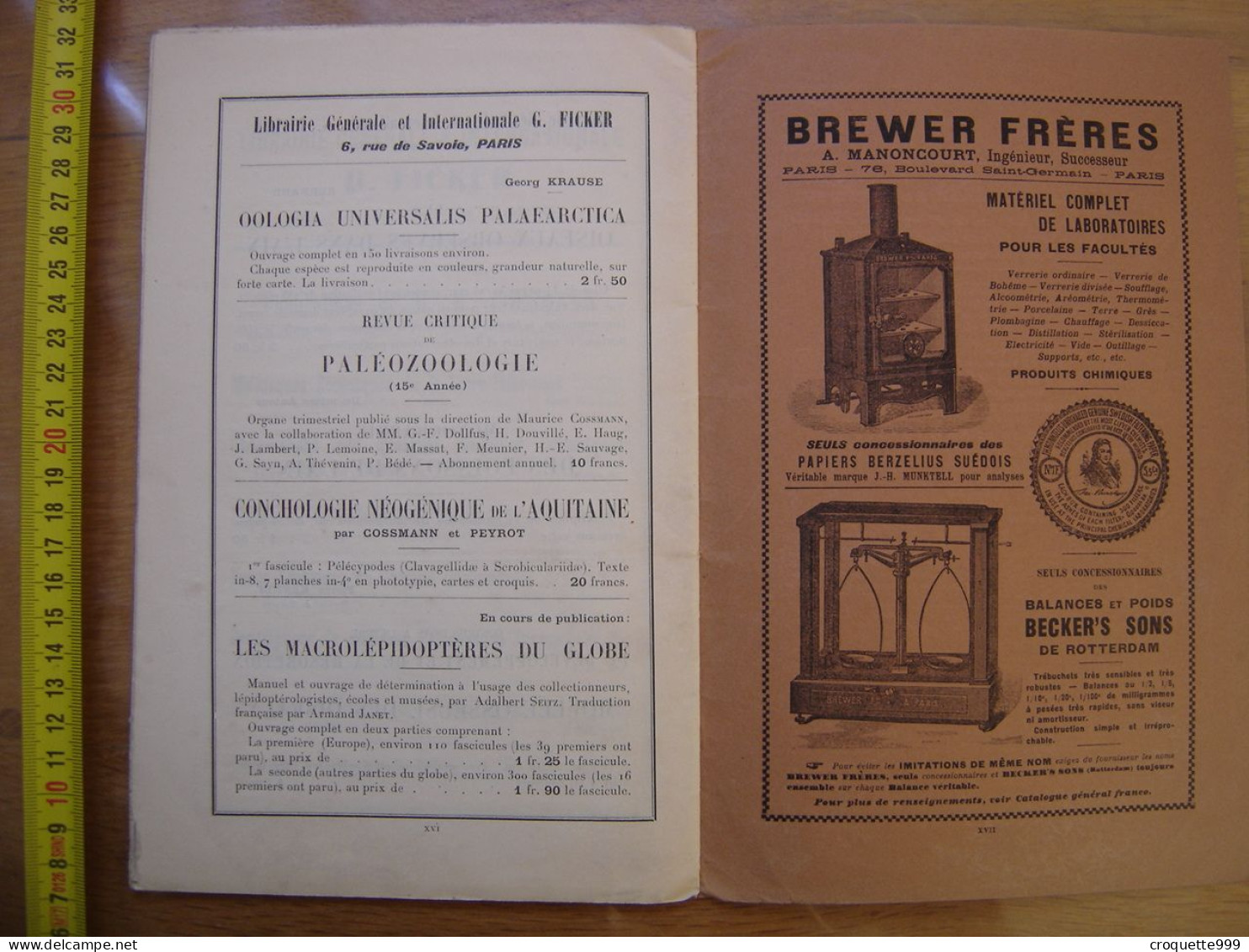 1911 Bulletin L'ECHO des LABORATOIRES Publicites Jules Richard Microscope