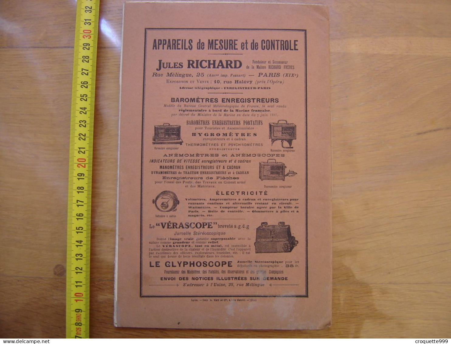 1911 Bulletin L'ECHO des LABORATOIRES Publicites Jules Richard Microscope