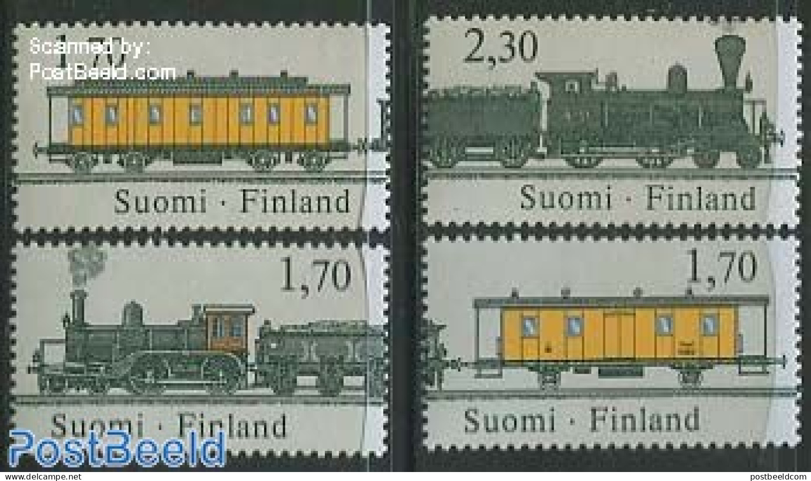 Finland 1987 Railways 4v, Mint NH, Transport - Railways - Neufs