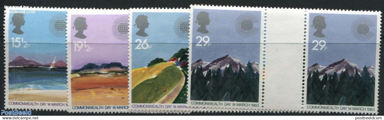 Great Britain 1983 Commonwealth Day 4v, Gutter Pairs, Mint NH, Art - Modern Art (1850-present) - Paintings - Nuevos