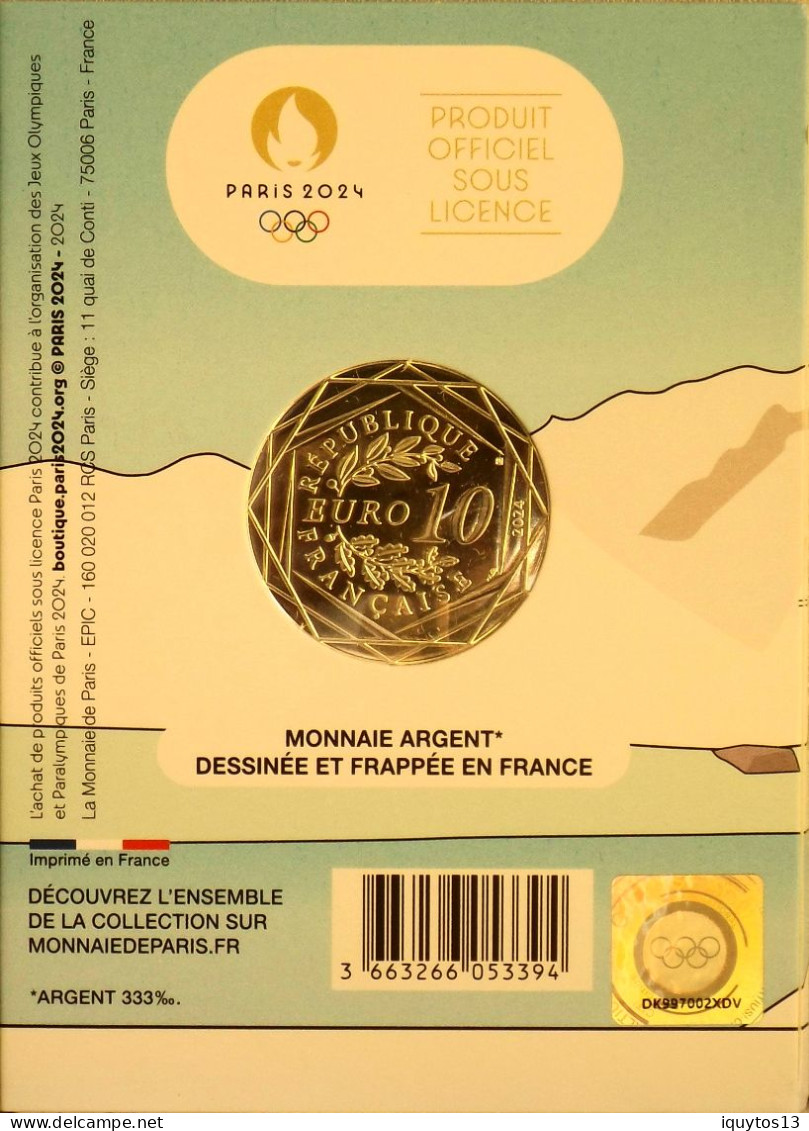 PARIS 2024 - LE MONT BLANC - Pièce De 10 Euros En Argent 333/1000 - Diam. : 31mm - N° 09/18 - SUPERBE - Frankreich