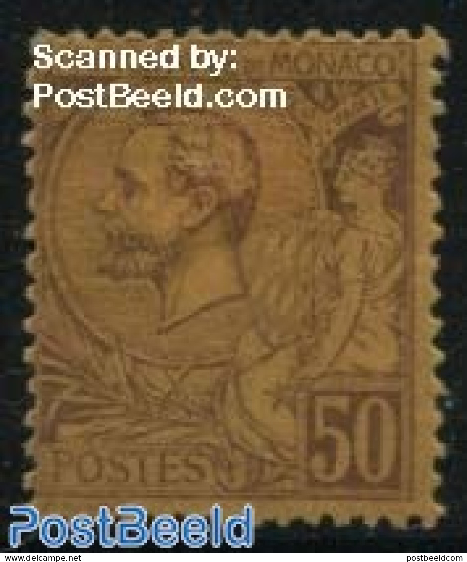 Monaco 1891 50c, Stamp Out Of Set, Unused (hinged) - Neufs