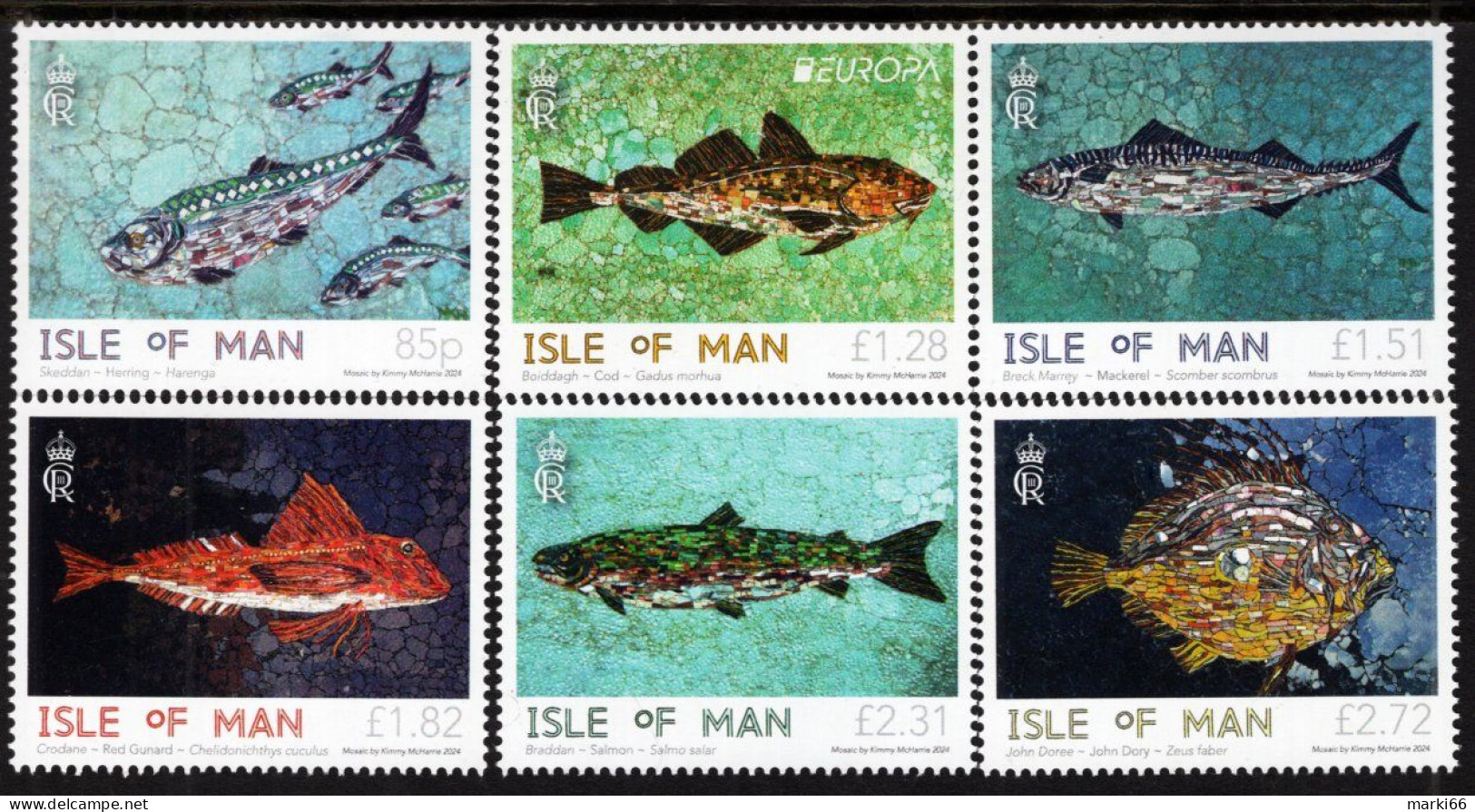 Isle Of Man - 2024 - Europa CEPT - Underwater Fauna And Flora - Mint Stamp Set - Isla De Man
