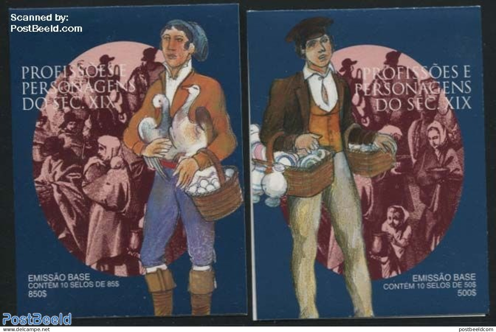 Portugal 1998 Professions 2 Booklets, Mint NH, Various - Stamp Booklets - Costumes - Nuovi