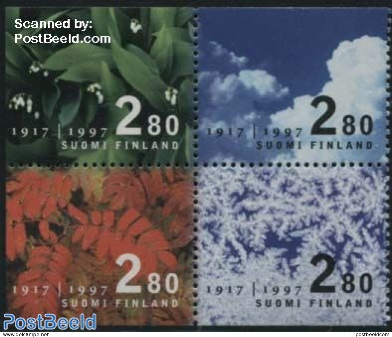 Finland 1997 Independence 4v [+], Mint NH, Nature - Flowers & Plants - Unused Stamps
