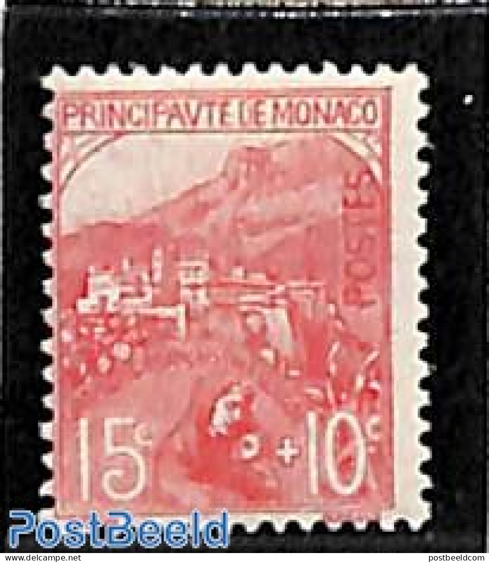 Monaco 1919 15c+10c, Stamp Out Of Set, Unused (hinged), History - Neufs