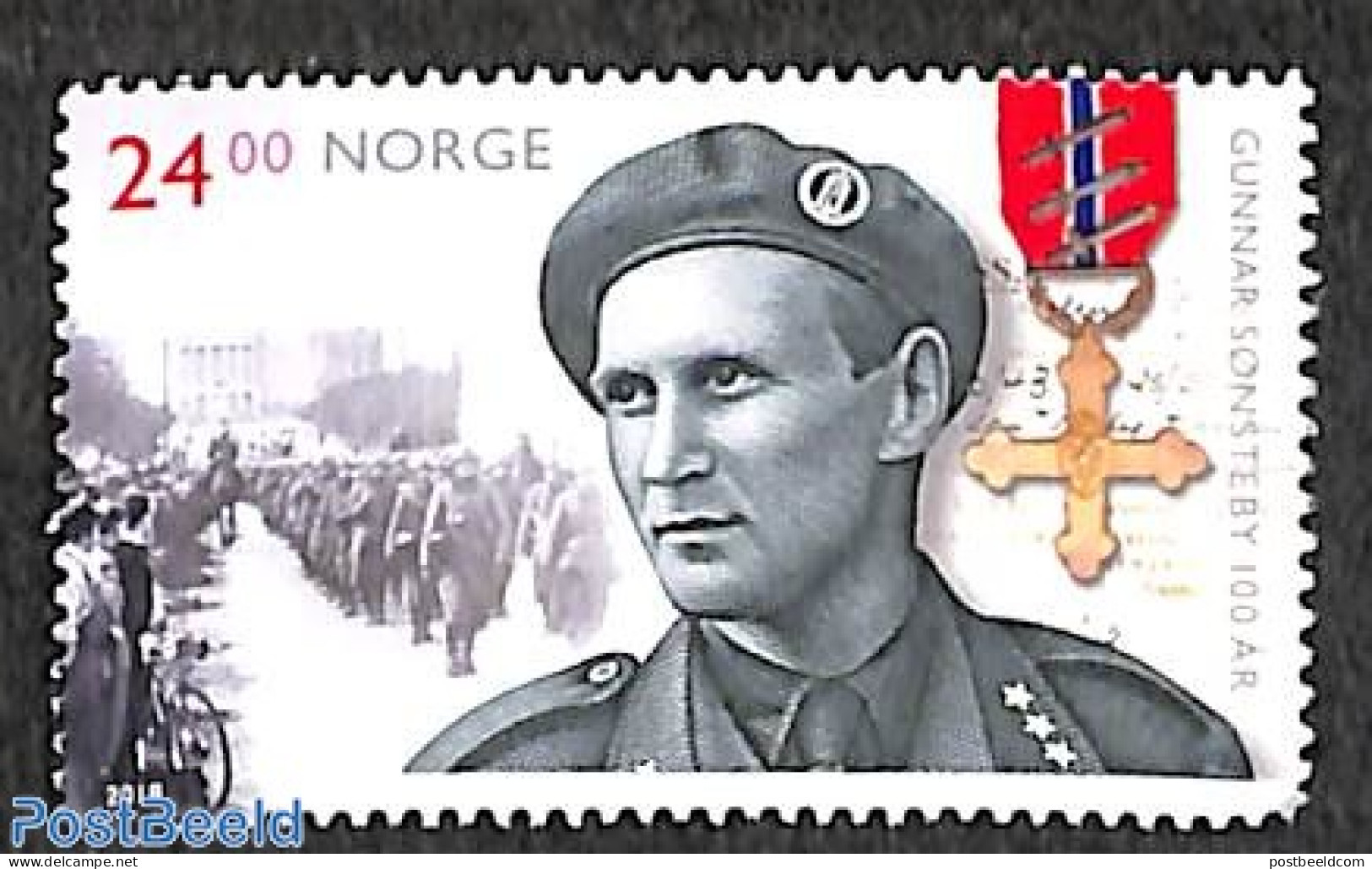 Norway 2018 Gunnar Sönsteby 1v, Mint NH, History - Decorations - Militarism - Ongebruikt