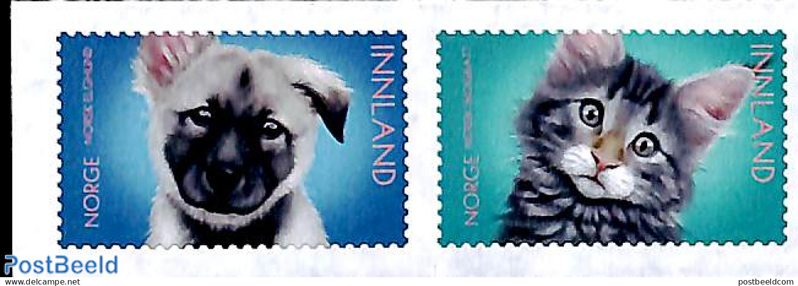 Norway 2019 Cat And Dog 2v S-a, Mint NH, Nature - Cats - Dogs - Ongebruikt