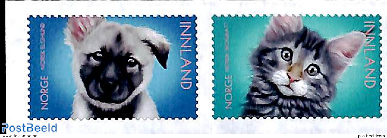 Norway 2019 Cat And Dog 2v S-a, Mint NH, Nature - Cats - Dogs - Neufs